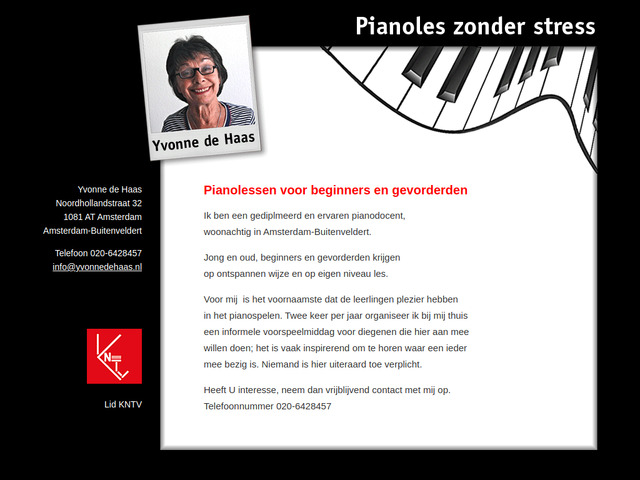 YVONNE DE HAAS - PIANOLES ZONDER STRESS
