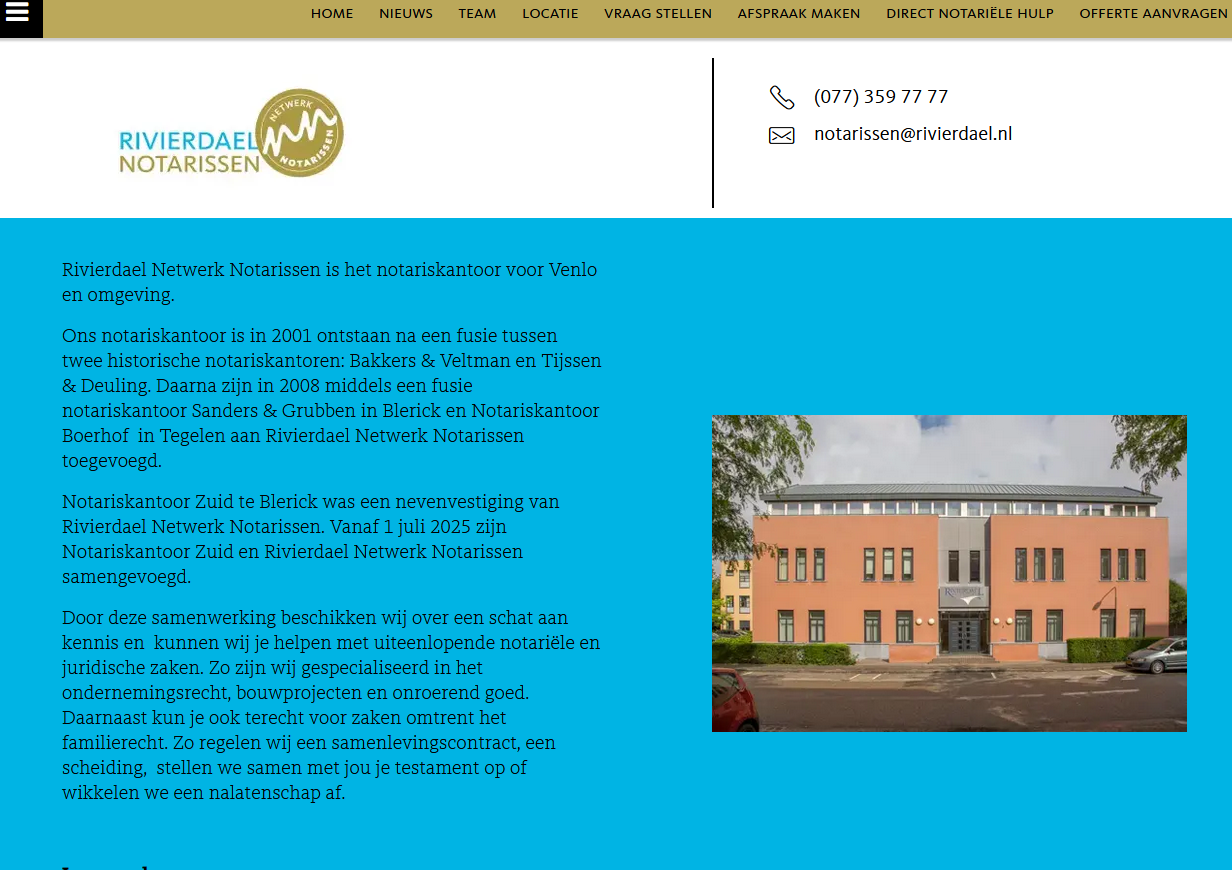 RIVIERDAEL NETWERK NOTARISSEN
