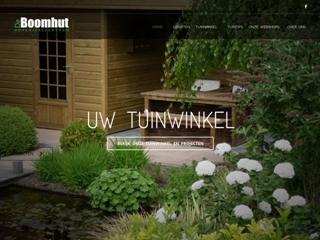 BOOMHUT BESTRATINGEN BLOKHUTTEN TUINHOUT HOVENIERSBEDRIJF DE