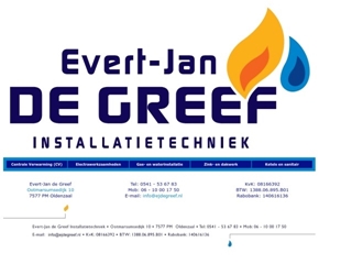INSTALLATIETECHNIEK OLDENZAAL EVERT-JAN DE GREEF