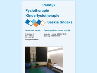 FYSIO- EN KINDERFYSIOTHERAPIE S SNOEKS