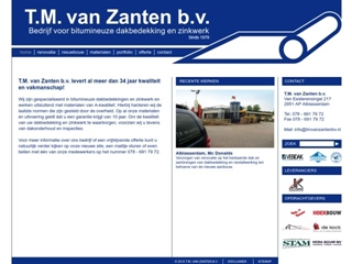 DAKBEDEKKINGSBEDRIJF ZANTEN BV T M VAN