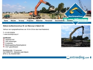 MACHINEVERHUUR W VAN WIJNCOOP