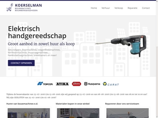 KOERSELMAN BOUWMACHINES-BOUWBENODIGDHEDEN