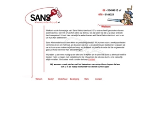 SANS KLEINONDERHOUD