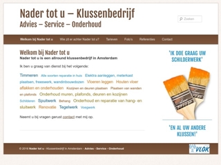 NADER TOT U KLUSSENBEDRIJF