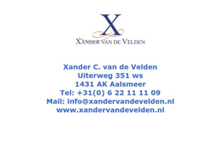 XANDER VAN DE VELDEN