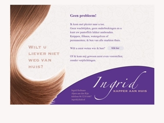INGRID KAPPER AAN HUIS