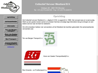 COLLECTIEF VERVOER WESTLAND BV