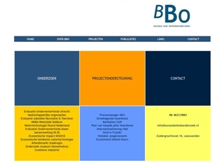 BBO BUREAU VOOR BELEIDSONDERZOEK EN ONDERSTEUNING