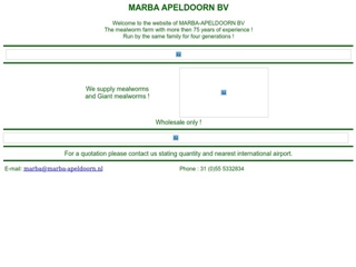 MARBA APELDOORN BV MEELWORMKWEKERIJ