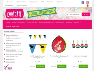 CONFETTI FEESTARTIKELEN