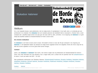 STUKADOORSBEDRIJF DE HORDE EN ZOONS