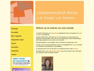 KNAAP-VAN DER HOEVEN LOGOPEDIEPRAKTIJK MARIAN VAN DER