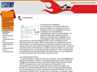 MAATWERK IN COMMUNICATIE