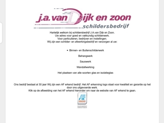 DIJK & ZN SCHILDERSBEDRIJF J A VAN