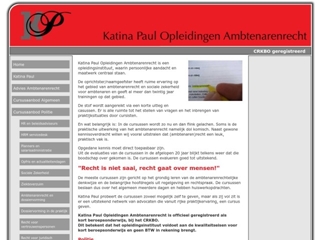 KATINA PAUL OPLEIDINGEN AMBTENARENRECHT