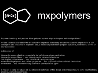 MXPOLYMERS CHEMICUS