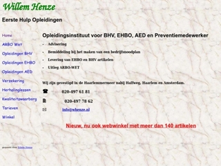 WILLEM HENZE EERSTE HULP OPLEIDINGEN