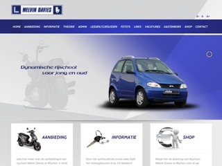 MELVIN DAVIES AUTO BROMFIETS BROMMOBIEL MOTOR RIJSCHOOL