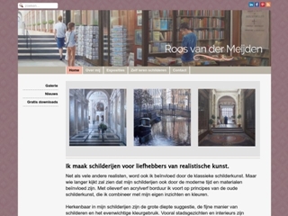 MEIJDEN REALISTISCHE SCHILDERIJEN ROOS VD