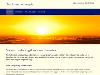 THERAPIE BIJ NACHTMERRIES/ PSYCHOLOGE DRS ADA DE BOER