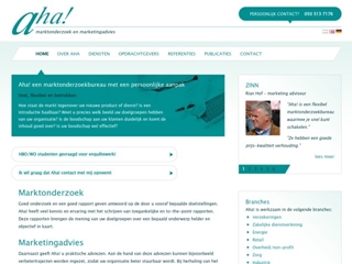 AHA! MARKTONDERZOEK EN MARKETINGADVIES