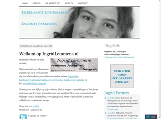 FREELANCE JOURNALIST INGRID LEMMENS