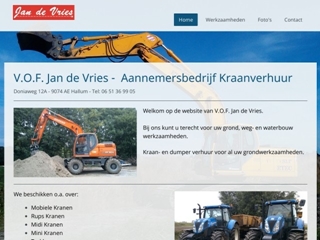 VRIES LOONBEDRIJF KRAANVERHUUR JAN DE