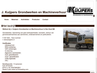KUIJPERS GRONDWERKEN MACHINEVERHUUR JOHAN