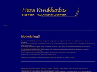 KWAKKENBOS SCHILDERWERKEN HANS