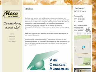 MOSA KLUS EN ONDERHOUD