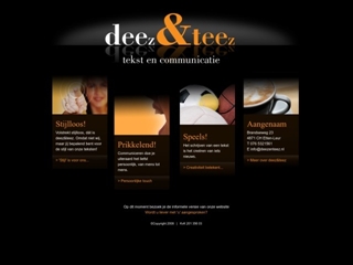 DEEZ & TEEZ TEKST EN COMMUNICATIE
