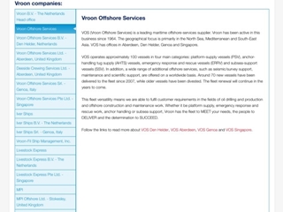 VROON OFFSHORE SERVICES BV
