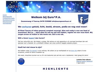 EURO PA LICHT EN GELUID VERHUURBEDRIJF