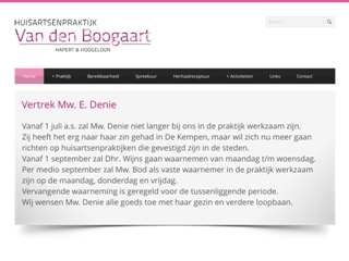 HUISARTSENPRAKTIJK VAN DEN BOOGAART