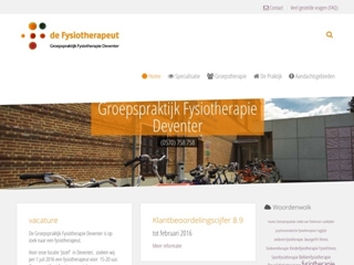 FYSIOTHERAPIE MANUELE THERAPIE GROEPSPRAKTIJK DEVENTER