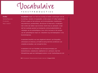 VOCABULAIRE TEKSTPRODUCTIES