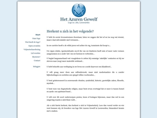 VRIJMETSELAARSLOGE AZUREN GEWELF HET