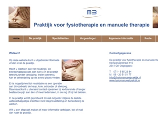 FYSIOTHERAPIE EN MANUELE THERAPIE M E DE BORST